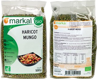 Markal Haricot mungo soja vert bio 500g - 1354
